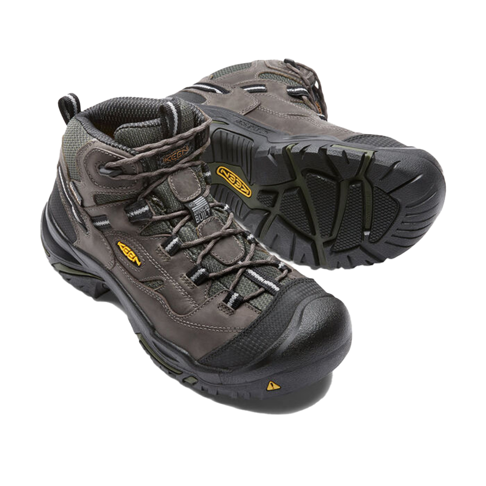 Keen Men's Braddock Waterproof Mid 4-1/2 Inch Work Boots with Steel Toe from Columbia Safety